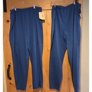 New! Lot of 2 Sears Lana D Size 2X Pull on Stretch Pants 35x31" USA ** FADING**